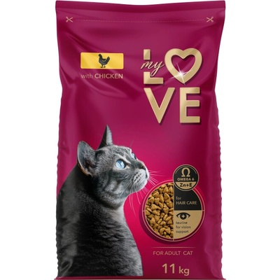 MY LOVE pre dospelé mačky s kuracím mäsom 11 kg