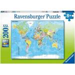 Ravensburger Пъзел Ravensburger от 200 XXL части - Световна карта (12890) - ozone