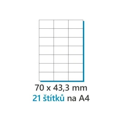 Etikety univerzálne 297x420mm Agipa A3 100 hárkov