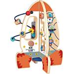 Tooky toys Дървена ракета Tooky Toy с лабиринти и активности