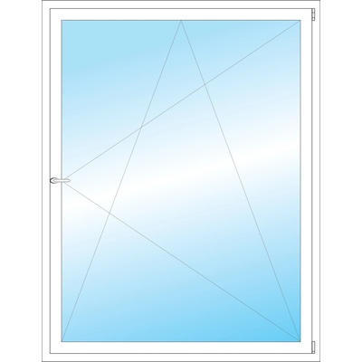 OKNA HNED Plastové okno 135x175 cm bílé otevíravé a sklopné pravé
