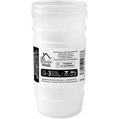 MagicHome Náplň Magic Home, 3 dni, 180 g, 130 mm, do kahanca, parafín