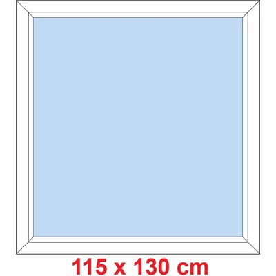 Soft Plastové okno 115x130 cm FIX neotevíravé Bílá