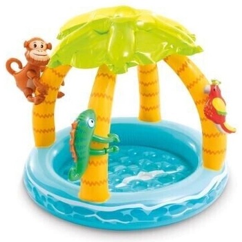 Бебешки басейн Intex Tropical Island 58417NP - 102 x 86 см, 45 л, с сенник (3513006)