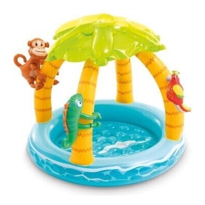 Бебешки басейн Intex Tropical Island 58417NP - 102 x 86 см, 45 л, с сенник (3513006)