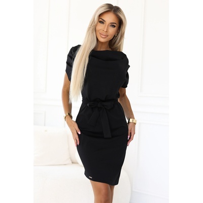 Numoco Черна рокля с асиметрична пола и колан numoco | Cheren | ЖЕНИ | S