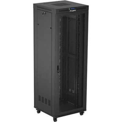 Lanberg Комуникационен шкаф Lanberg FF01-8847-23BL, 19", 47U, 234.3 x 80 x 80 cm, товароносимост до 1200кг, черен (FF01-8847-23BL)