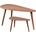 Koopman Комплект от 2 конферентни маси SOLE 60/80x30/40 см, орех (KM0016)