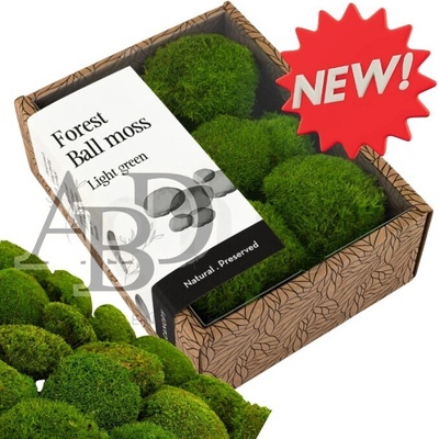 Премиум Mini Ball скандинавски мъх натурално зелен 0.200 г