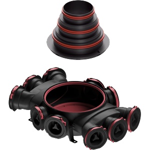 Heatpex Преходен фланец HEATPEX Aria Connect 125/160/200 mm (ARIA-CON-CONN)