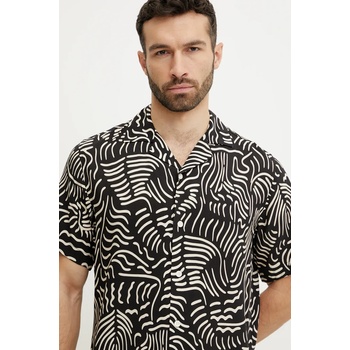 OAS Риза oas мъжка в черно със стандартна кройка 7005 (7005.60)