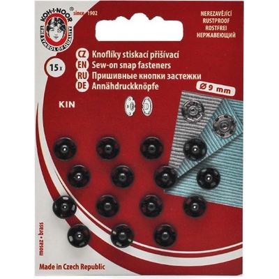 KIN Knoflíky stiskací patentky Ms průměr 9mm (vel. 1)