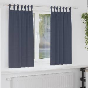 Pure Line Home Плътни завеси в цвят антрацит с текстилни гайки (уши), 2 бр. , 140 x 175 см