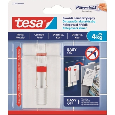 Nalepovací hřebík "Powerstrips® 77767", na hladké, nastavitelný, 4 kg, TESA