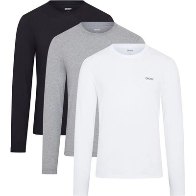 DKNY WARRIORS pánské tričko s dlouhým rukávem bílá