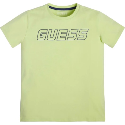 GUESS Тениска в цвят лайм за момче с надпис Guess Kids