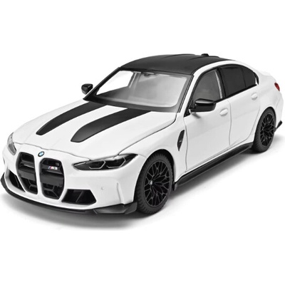 BMW M3 CS LCI kovový model hračka na baterie světla zvuk 1:24 Bílá