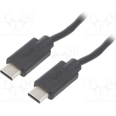 Qoltec 52348 USB 20, USB C vidlice,z obou stran, 3m, černý