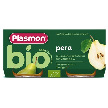 Plasmon БИО Плодово пюре Круша 6м+ 2х80г