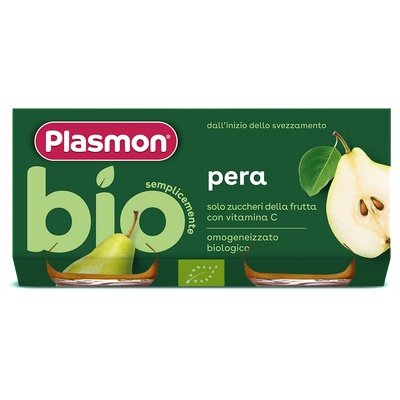 Plasmon БИО Плодово пюре Круша 6м+ 2х80г