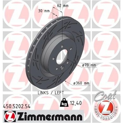 Brzdový kotúč ZIMMERMANN 450.5202.54 (450520254)
