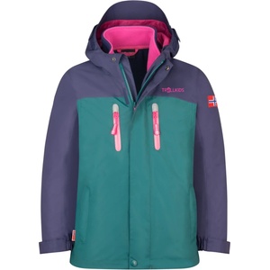 TROLLKIDS Детско 3-в-1 яке Trollkids Girl's Bryggen 3in1 Jacket 3-in-1 jacket - Deep Violet / Midnight Petrol / Dark Pink - размер 92 (EU) (703-2231-1411)