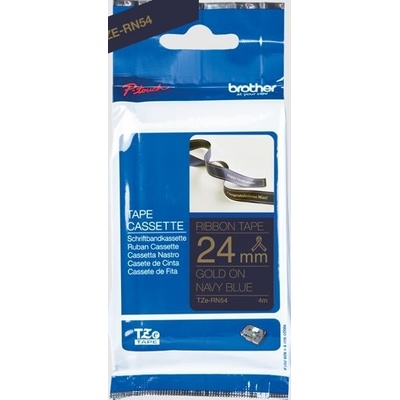 páska BROTHER TZeRN54 zlaté písmo, námornícka-modrá stužková páska Tape (24mm) (TZERN54)