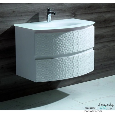 Inter Ceramic Долен конзолен pvc шкаф за баня icp 8055 w