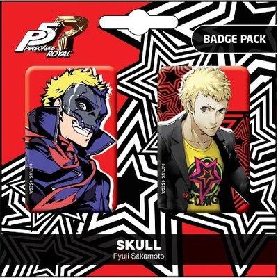 Sada odznáčků - Persona 5 Royal 2-Pack Skull Ryui Sakamoto, POPB-PBBP29