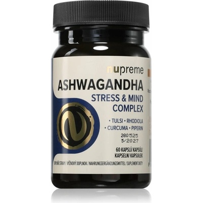 Nupreme Ashwagandha Stress & Mind Complex kapsuly na podporu duševnej rovnováhy 70 g