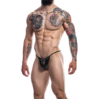 Image 1 of Cut4Men G-String Provocative Black Leatherette XL