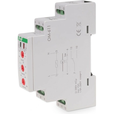 OM-611 - Obmedzovač príkonu pre prúdové transformátory s regulovateľným časom, 230V, 8A