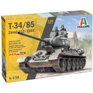 Italeri Комплект модел танк 6758 - Т34/85 Завод 112 Мод. 1944 (1: 35)