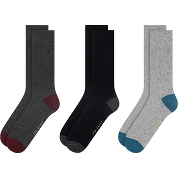 Ted Baker Чорапи Ted Baker Men's Formal Crew Socks - Char/Blk/Gry HT