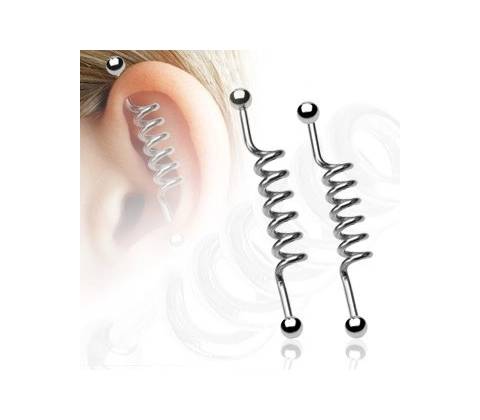 Šperky eshop piercing do ucha spirála C17.3