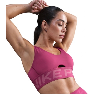 Nike Pro Indy Plunge Women'S Medium-Support Padded Sports Bra Medium Impact Womens - Sweet Beet