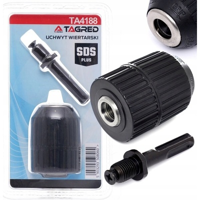 Tagred TA4188, Rýchloupínacia hlava na vŕtačku | 2 - 13 mm | 1/2" | adaptér SDS PLUS