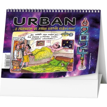 Urban S Pivrncem ve stavu beztíže každý den stolní kalendář Petr Urban 2024