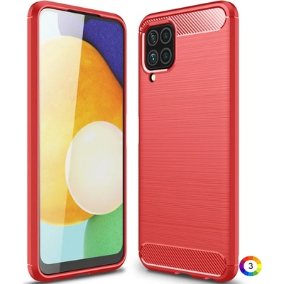 Samsung Galaxy M32 Удароустойчив Carbon Fiber Калъф и Протектор