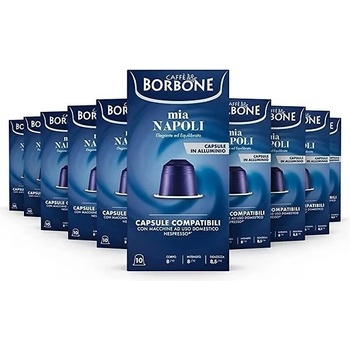 100 бр. алуминиеви кафе капсули Borbone - mia Napoli съвместими с Nespresso®