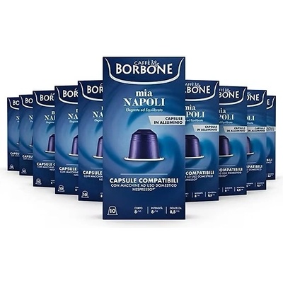 100 бр. алуминиеви кафе капсули Borbone - mia Napoli съвместими с Nespresso®