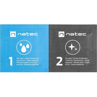 NATEC Sanitazing wipes Raccoon wet dry 50 ks