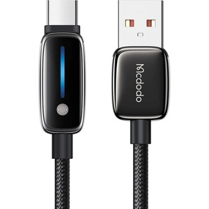 Mcdodo Кабел за данни - Mcdodo (CA-0020) - Auto Brightness, USB-A → USB-C, 6A, 1.2m - Черен