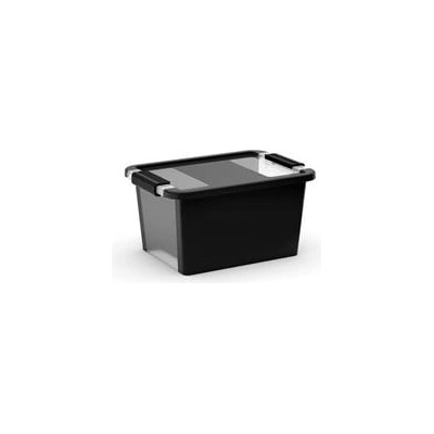 KIS Черна пластмасова кутия за съхранение с капак 36, 5x26x19 cm Bi-Box S - KIS (237568)