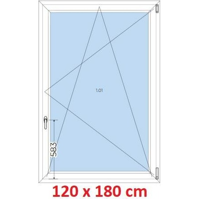 Soft Plastové okno 1200 x 1800 mm otevíravé a sklopné Dub bahenní