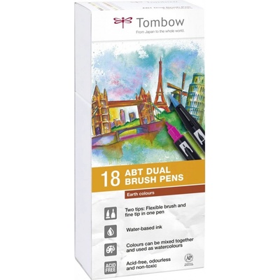 Tombow ABT Earth colours 18 ks ABT-18P-3