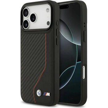 BMW M Carbon Line & Logo MagSafe Case за iPhone 17 Pro Max - червен