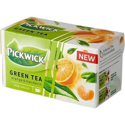 Pickwick Zelený čaj s pomerančem a mandarinkou sáčkový čaj 20 x 1,5 g