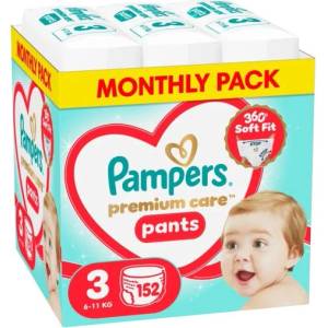 Pampers Гащички Pampers Premium Care Pants 3 (6-11кг. ) - 152 броя