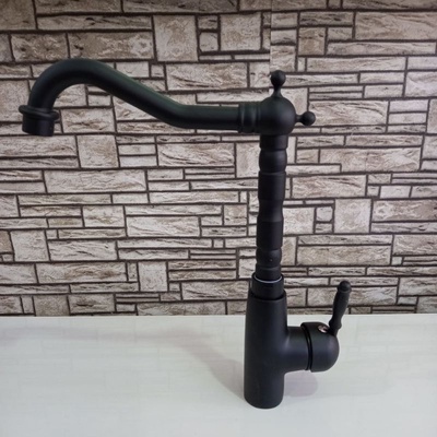 TOYA Стояща батерия за мивка Сова, ретро в черен март